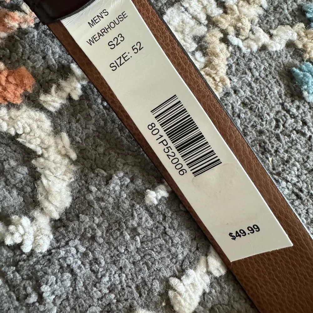 NWT Men’s Warehouse‎ Brown Belt Men’s Size 52
